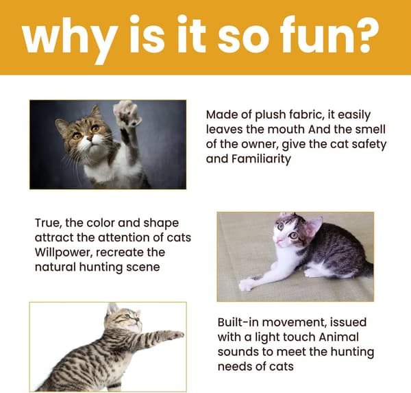 Electric Mouse Cat Toy - Interactive Moving Toy | Battery-Powered Mouse with Realistic Movement Function
