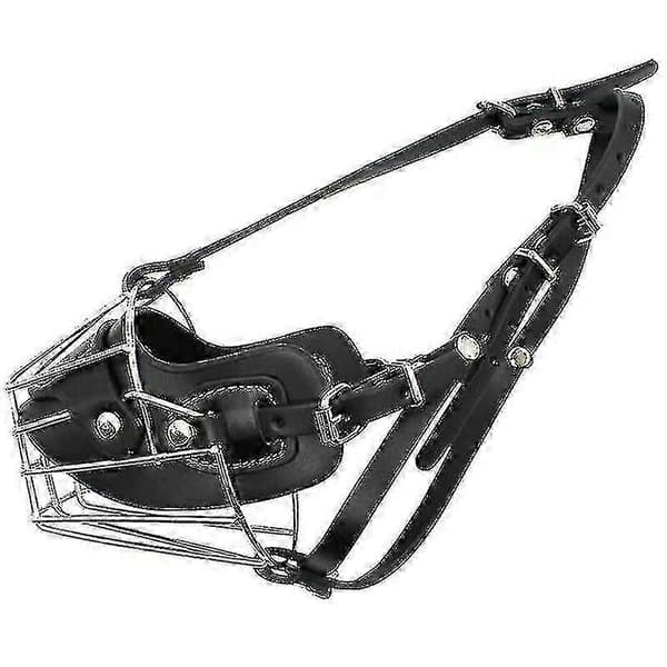Super Metal Muzzle Hundmunnkurver Lær Muzzle Kompatibel Store Hunder, m - Z