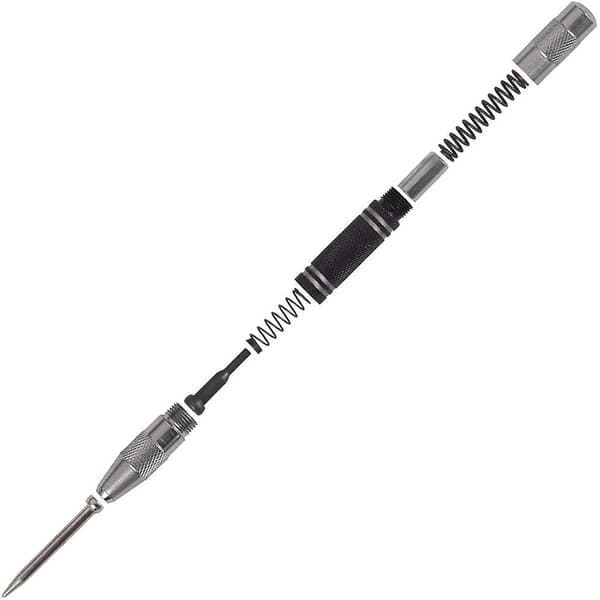 2-pack 5 \" Automatic Center Punch Spring Loaded, Adjustable Tension, with 2 Replacement Tips