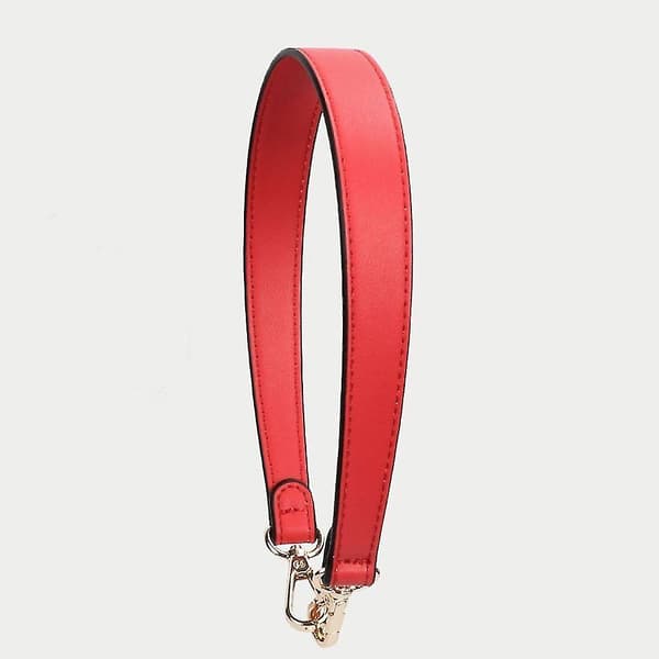 Genuine Leather Bag Handle, Short Handbag Handles, Real Leather Strap, Armpit Handbag Short Style-Red-1
