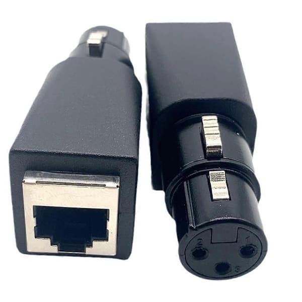 4 stk RJ45-stik RJ45 Ethernet til 3-bens XLR-adapter 3-bens XLR-adapter til lyd/video hun