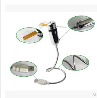 Mini flexibel USB-fläkt 1 st laddningsfläkt med LED för PC laptopladdare