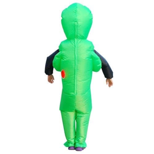 Oppustelig dragt til voksne - Jumpsuit - Grøn Alien Cosplay-FA-