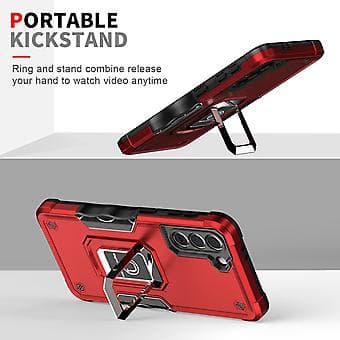 Ringholder skridsikkert etui til Samsung Galaxy S21 5G (blå)