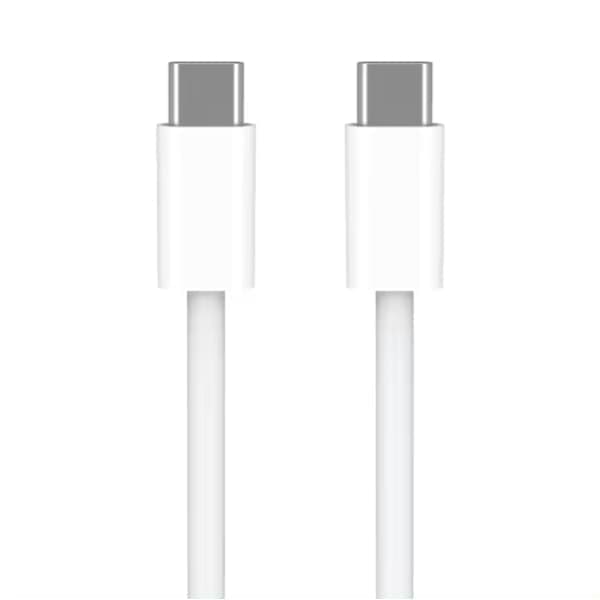 2-pakning iPhone 15/16 USB-C ladekabel - 1M USB-C til USB-C lade- og synkroniseringskabel, hurtiglading, hvit