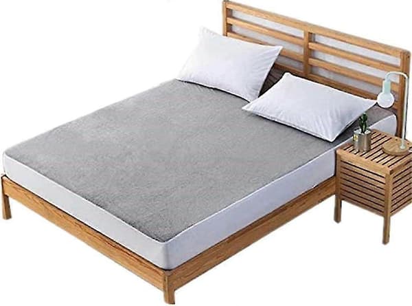 Fitted Cotton Sheet 90 200 Protection (Pillowcase Not Included) Grey
