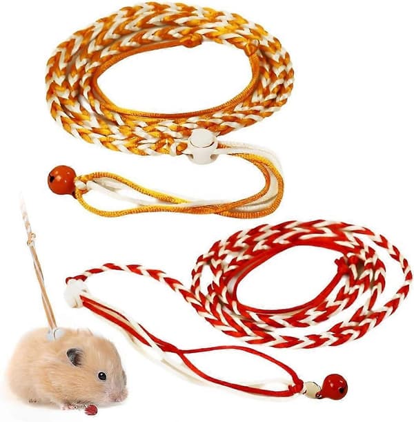 2-pak marsvinssele til hamster, nylon kæledyrssnor