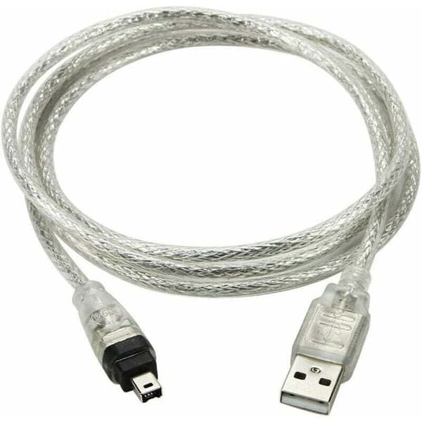 USB Han til FireWire IEEE 1394 Adapterkabel, 4-benet iLink, Kompatibel med Sony DCR-TRV75E DV