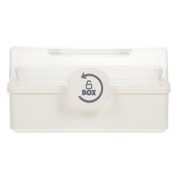 1 pc Durable Brush Storage Box Three-layer Stationery Storage Box for Home Office