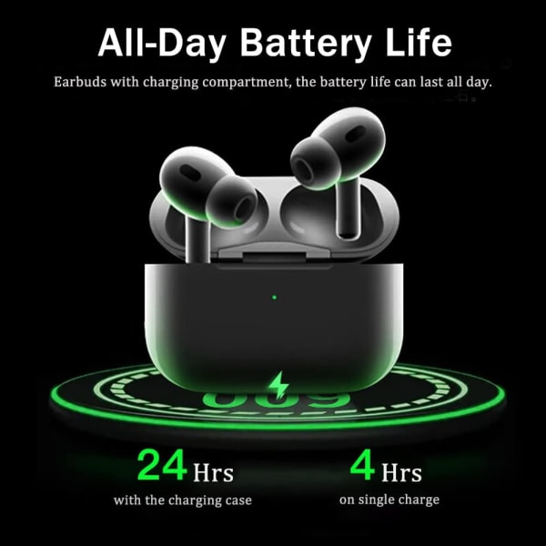 Bluetooth 5.1 Stereo, Fysisk brusreducering i örat - Svart
