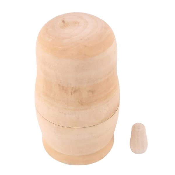 Russiske blanke Babushka Matryoshka-dukker, mal selv