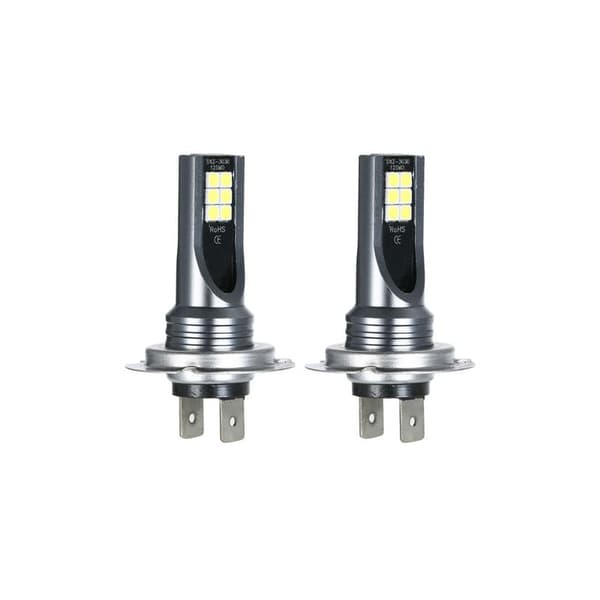 H7 Bil LED Sumuvalolamppu 200W Ajovalot 6000K Valkoinen HID Decoder Musta 2kpl