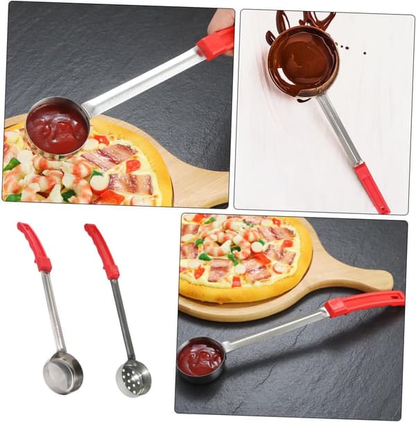 2-pak Pizzasauce Øse Rustfrit Stål Portionsske