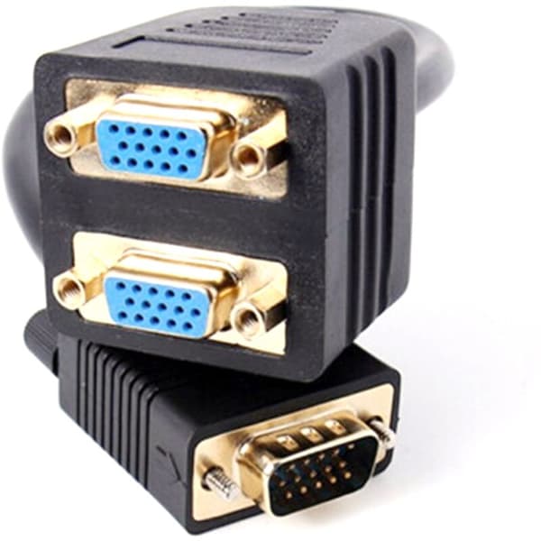 SVGA han til 2 SVGA VGA han til dobbelt 1-i-2 VGA han til kabel til computer