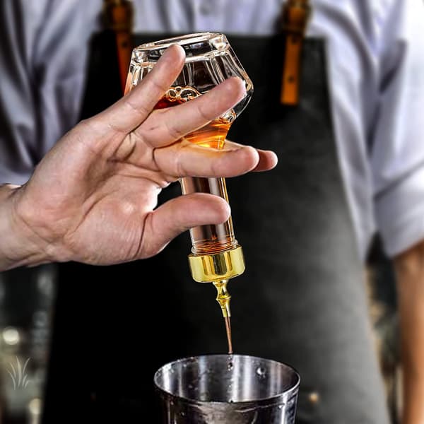 Bittersflaskesæt Glasflaske med 1,7 oz Professionelt Barkit til Cocktail Perfekt til Bartender Hjemmebar