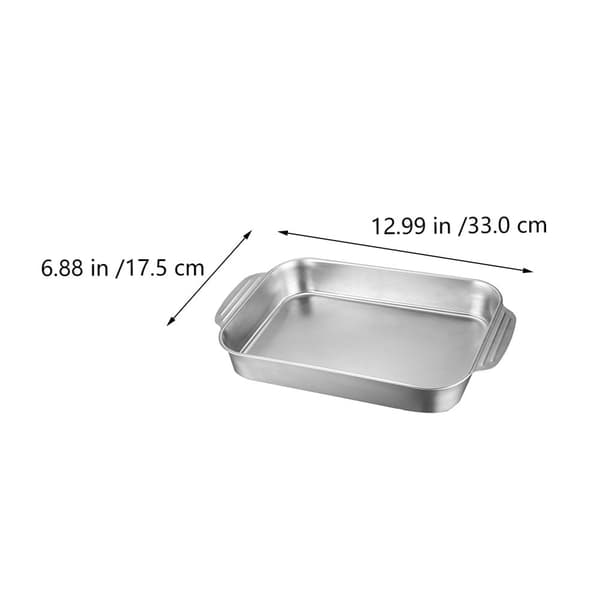 Rektangulär grillbricka Hemlagad matlagningsplatta Dubbla öron Design Bakplåt
