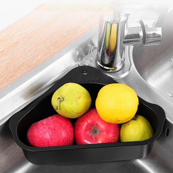 Multifunctional Corner Sink Drain Rack Suction Cup Bowl Sponge Holder Kitchen Storage Organizer