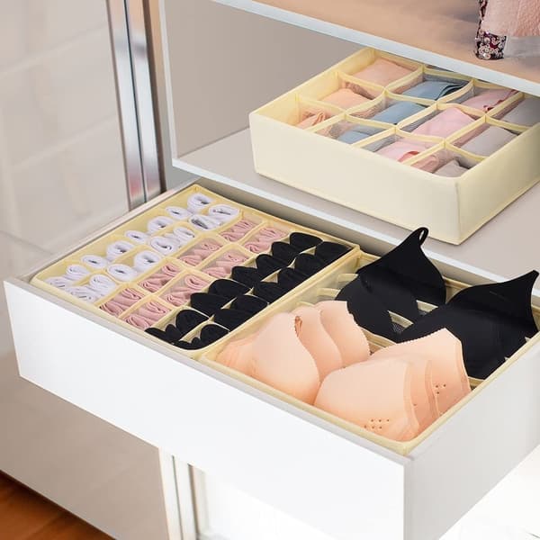 Simple Houseware Strumpor Låda Organizer för Byrå/Garderob/Sovrum, 3-pack