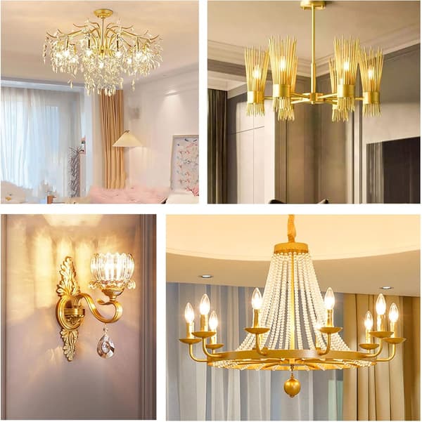 E14 40W Clear Light Source, Dimmable Incandescent Bulb, Warm White 2700K, 400LM, Flame Light Source, E14 Edison Screw Light Sources, 6-Pack