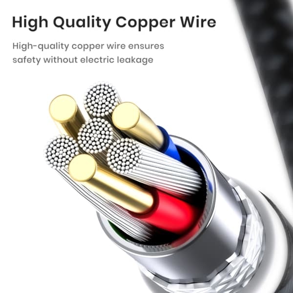 PD 20W USB til USB C-kabel, 3.0A hurtigopladningskabel USB C med LED-display, nylon type C-kabel til bærbare telefoner