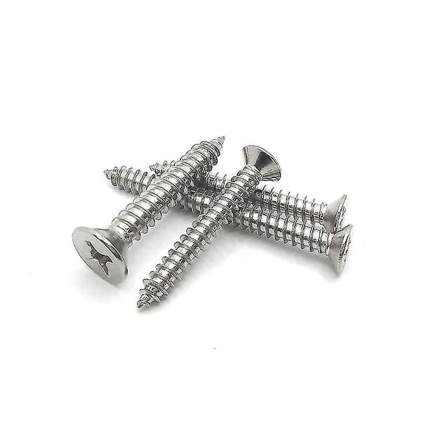 400 stk M3 304 Rustfritt Stål Flat Hode Selvskruende Skruer
