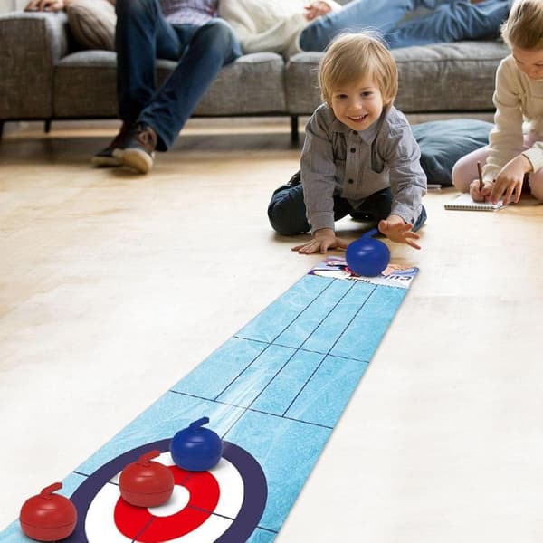 Bordcurling - Curlingbrætspilssæt til voksne - Brætspil Fu
