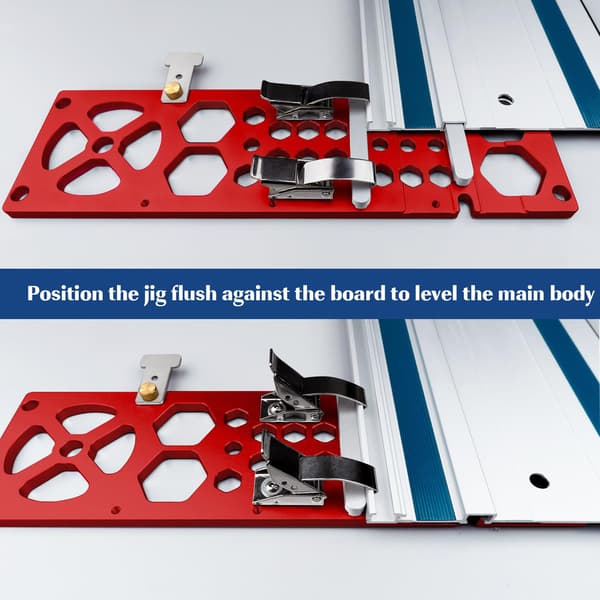 340 mm Track Saw Angle Square Circular Saw Guide Rail Angle Stop Accessory (Red)