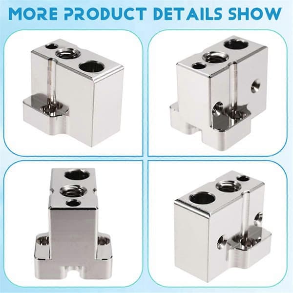 CR10 Plated Copper Heating Block for 3D Printer Parts, Large Flow 3pcs18