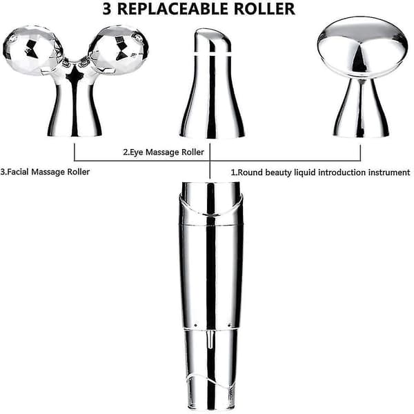 3-i-1 Elektrisk Ansiktsroller Ögonroller-Ansiktsmassage Set