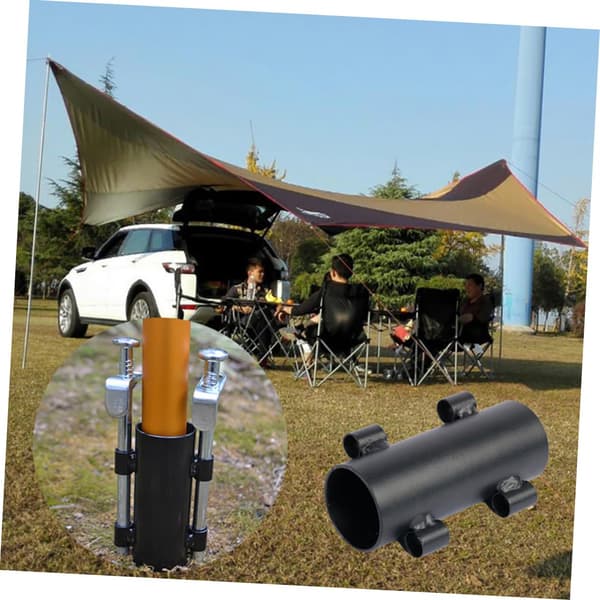 Fast rörfäste Utomhusmarkis Campingtillbehör Markisstångsställ Campingmarkis Solskyddstak Utomhusverktygsställ