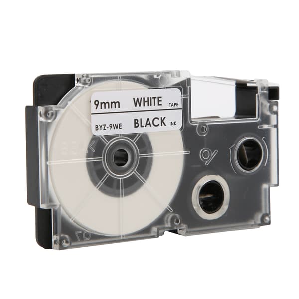 Label Printer Tape Scratch-Resistant Durable Waterproof Labeling Machine Ribbon for Fast Printing Black On White