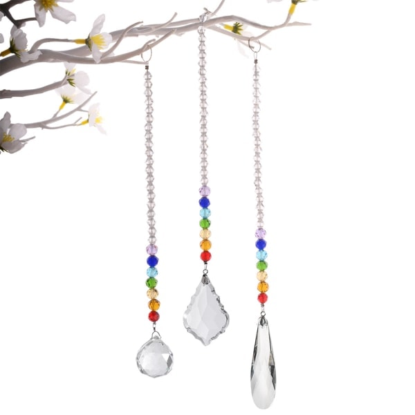 TG 2 stk krystallglasskule prisme for lysekrone hagevindu style2
