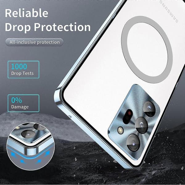 Strong Magnetic Case with Lens Protector Compatible with Samsung Galaxy S23 Ultra Plus