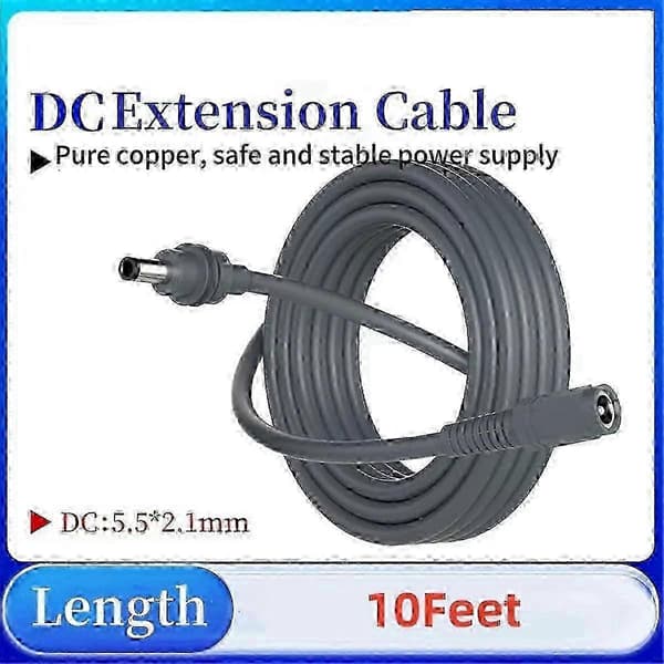 For Mini DC hann til hunn adapterkabel kort kabel DC strømforlengelseskabel for Mini 9.84FT 26s
