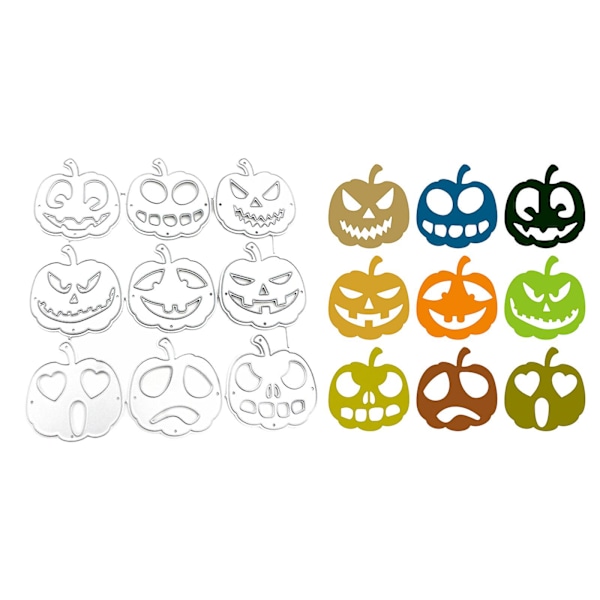 Metallstans for Halloween - Gresskarhode - For kortlaging og DIY-papir