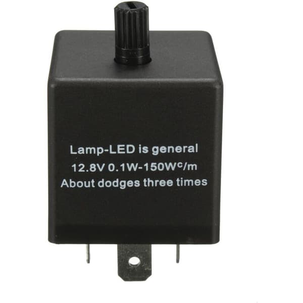12V 3-bens LED Bil Blinklys Justerbart Blinkrelæ til Indikatorlys