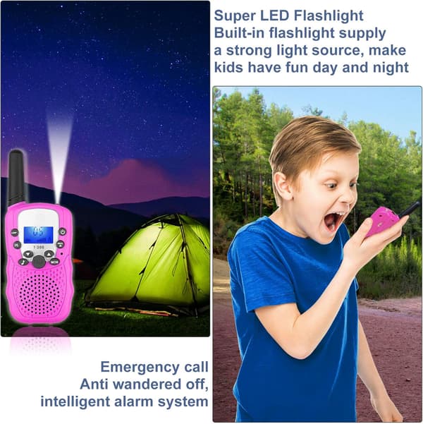Walkie-talkier for barn, 3 km rekkevidde