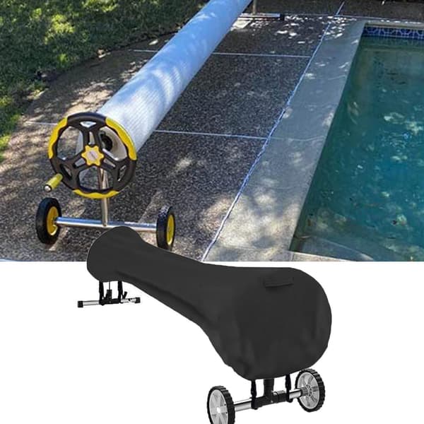 Pool Solar Rullskydd, 16 FT Pool Solar Skyddande Filt Rullskydd