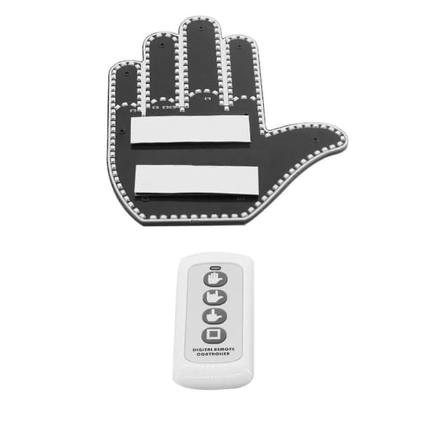 Funny Bilfinger Lamp with Remote Control, Road Gesture Controlled Middle Finger Light-FA-