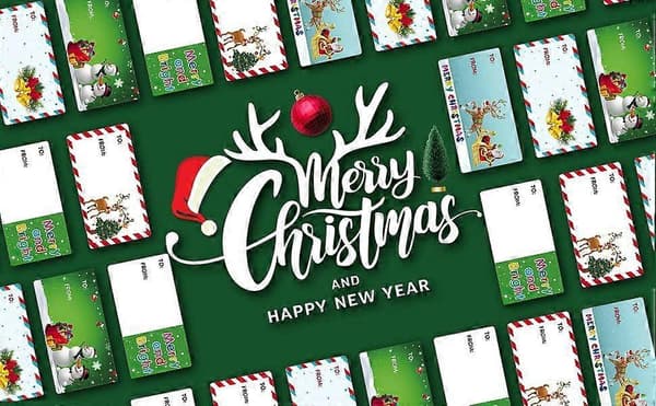 500 st Julklappsetiketter Julklappsdekaler