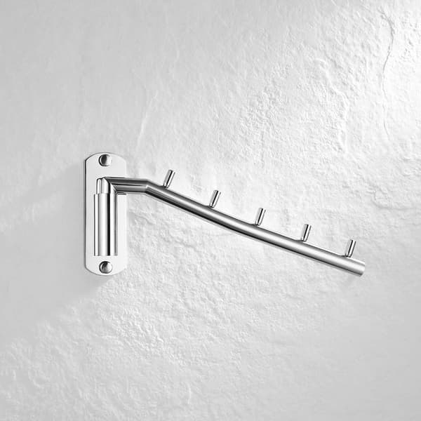 Folding Clothes Hanger, Swivel Stainless Steel Hook, Clothes Drying Rack, Wardrobe Storage Organizer