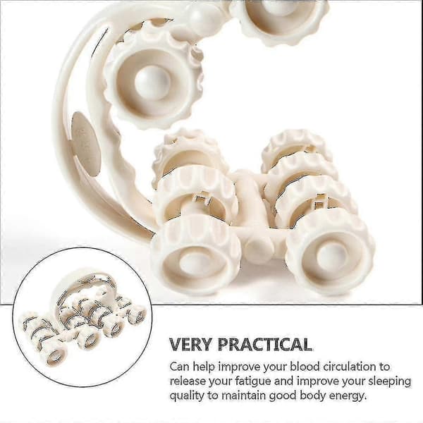 1 pc Manual Roller Massager Multifunctional Back Neck Massage (non-magnetic)