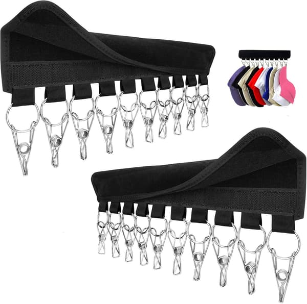 Henge Hat Organizer, Kepsholder, Multifunksjonell Henger (2-pakning)