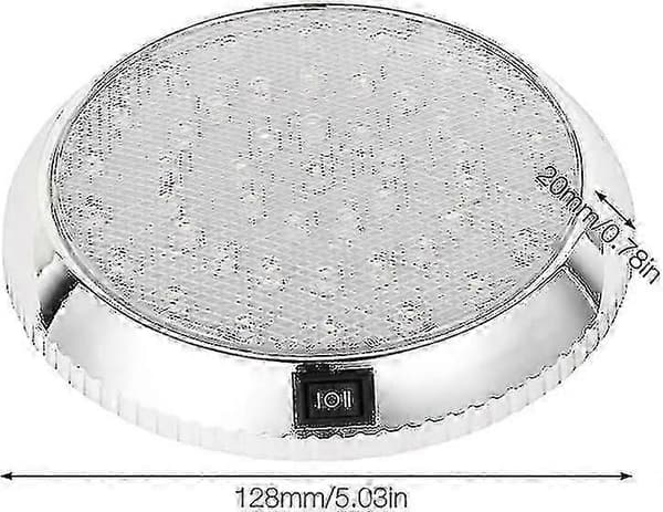 12V 46 LED spotlight for RV, 2 pcs caravan ceiling dome light with on/off switch