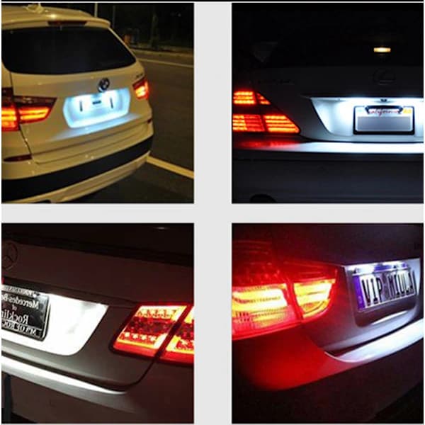 2 st LED-nummerskyltslampor, passar Volkswagen Golf, A