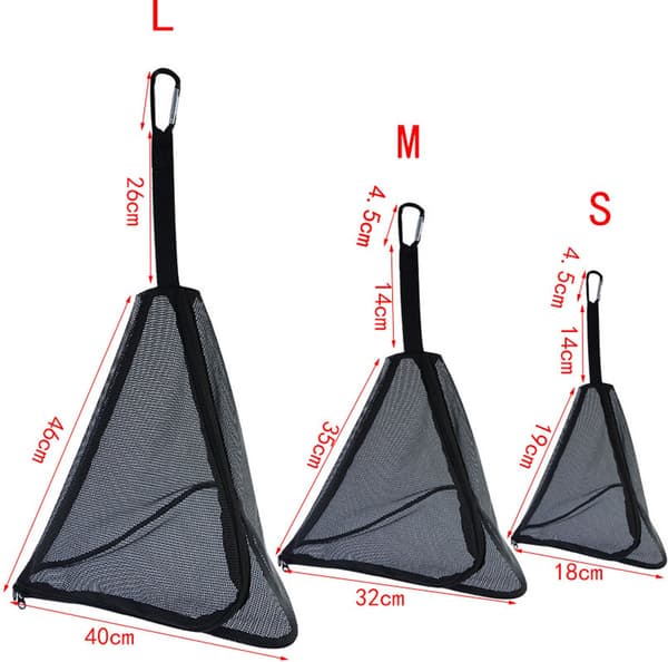 Foldable Triangular Drying Net - Storage Net for Picnic and Outdoor Camping - Waterproof PVC Storage Net - Size S