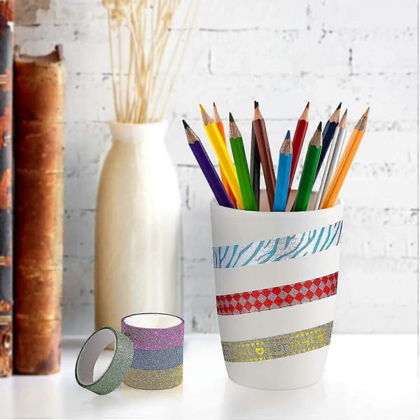 20 rullaa glitter-washi-teippiä, värillinen db