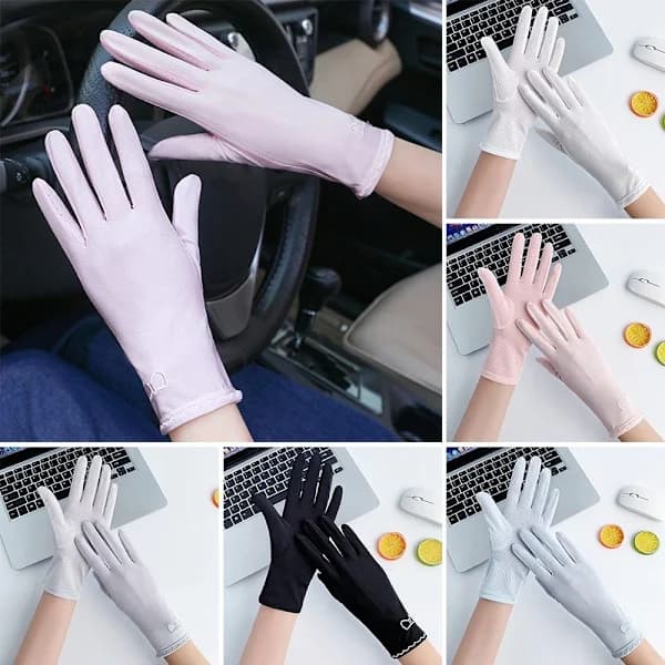 Summer Gloves Mittens GREY grey