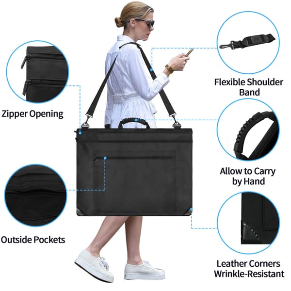 50x60cm Art Portfolio Bag - Large Storage Bag & Shoulder Strap