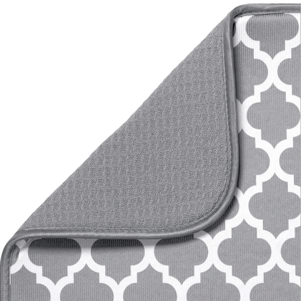 Diskställsmattor för kök Superabsorberande diskmatta för köksbänk Bordsskiva 40 cm x 46 cm 2-pack Grå